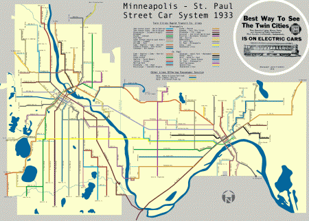 Minneapolis and St. Paul by streetcar
