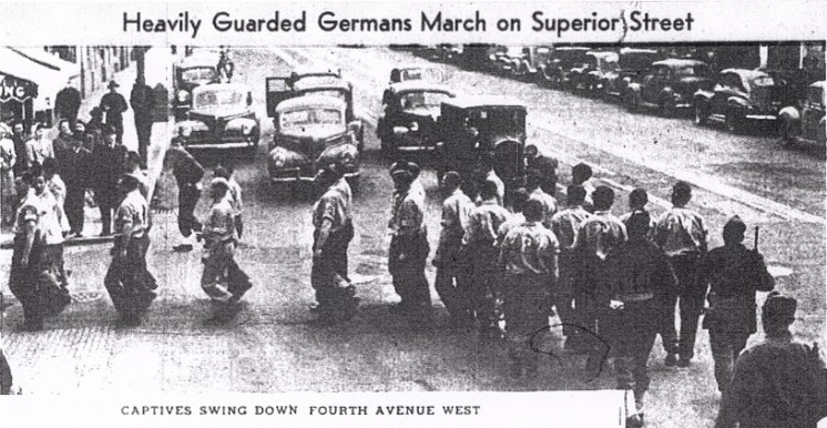 Heavily Guarded Germans March on Superior Street