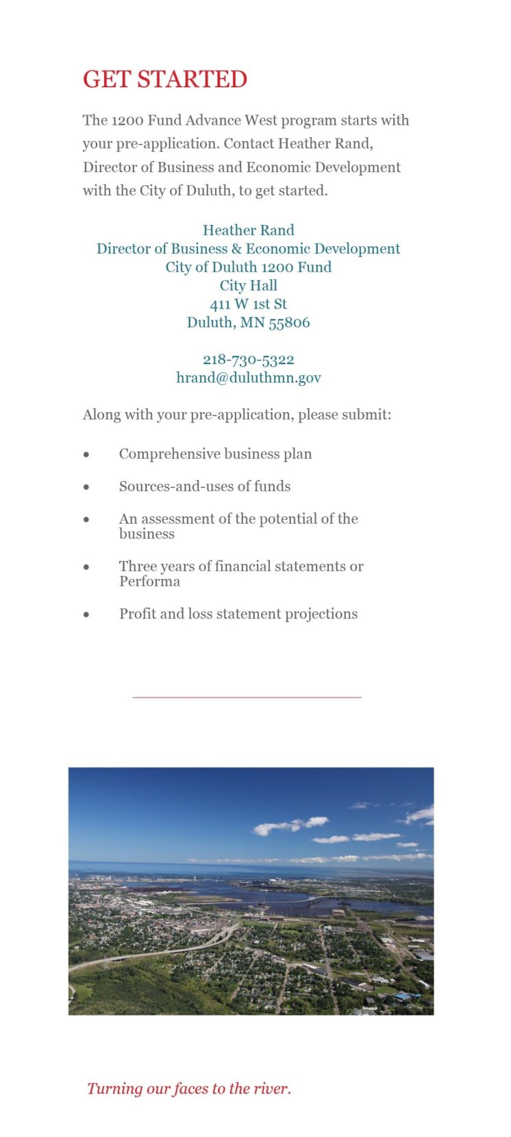 Duluth 1200 Fund Advance West Loan Program 5