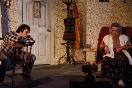 Evan Kelly and Ellie Martin in Renegade Comedy Theatre's production of "The Beauty Queen of Leenane" (photo by Ken Koolodge).