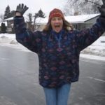 Minnesota Mama street-skating in Hibbing