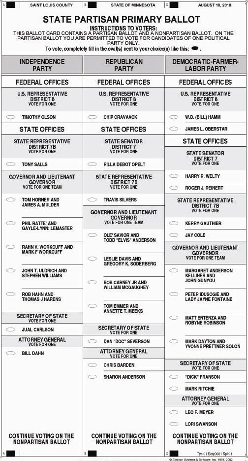 St Louis County Primary Election 2010 Sample Ballot Perfect Duluth Day