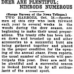 Minnesota Deer Hunting Opener 1907