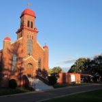 St. George Serbian Orthodox Church in the August sunset