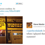 Steve Martin tweets Duluth