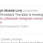 Virgin Mobile claws back TBT hashtag