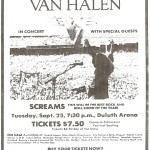 Van Halen at Duluth Arena, 1978 and ’79