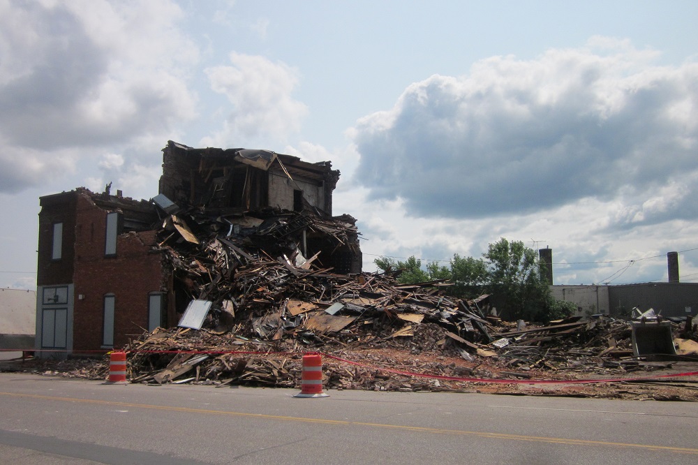 West Duluth Fire and Police Station demolition 2