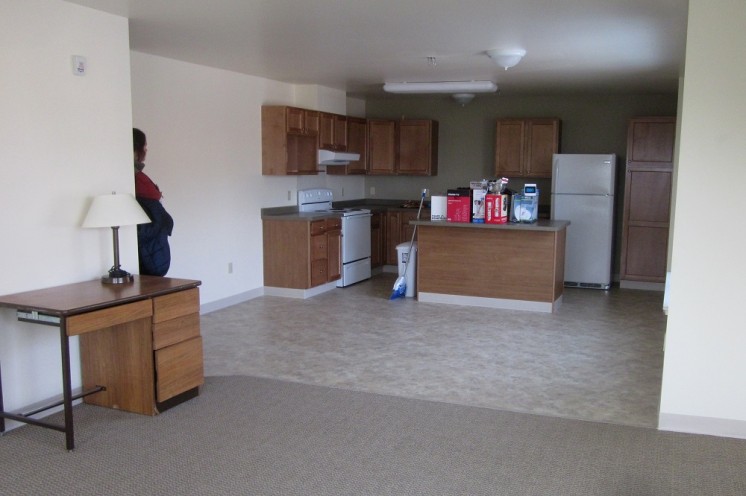 Steve O'Neil Apartments living room and kitchen