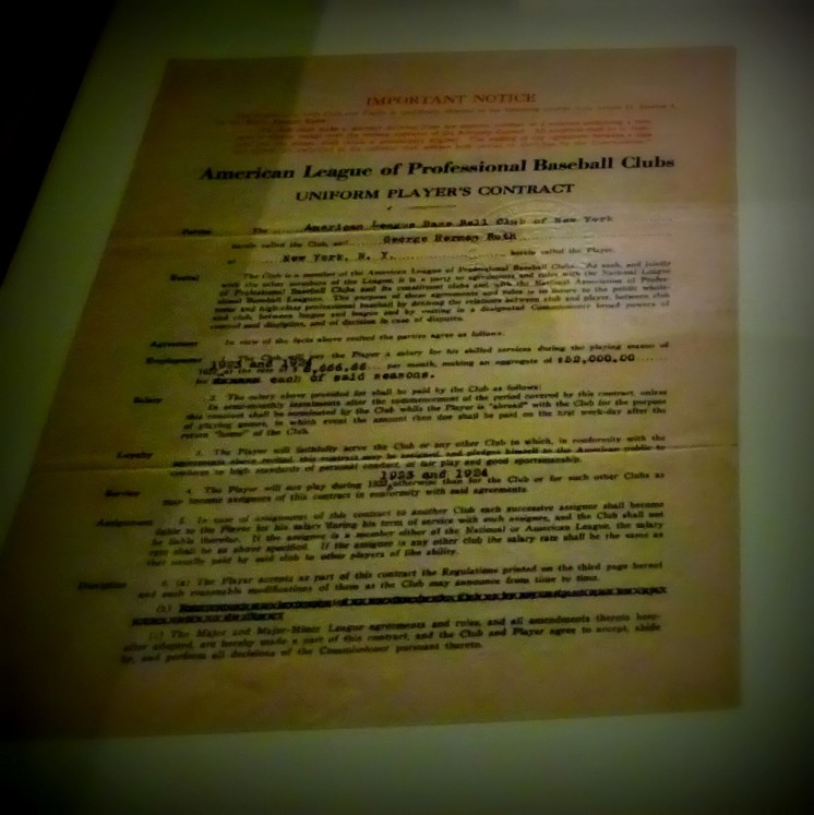 Babe Ruth Yankee Contract