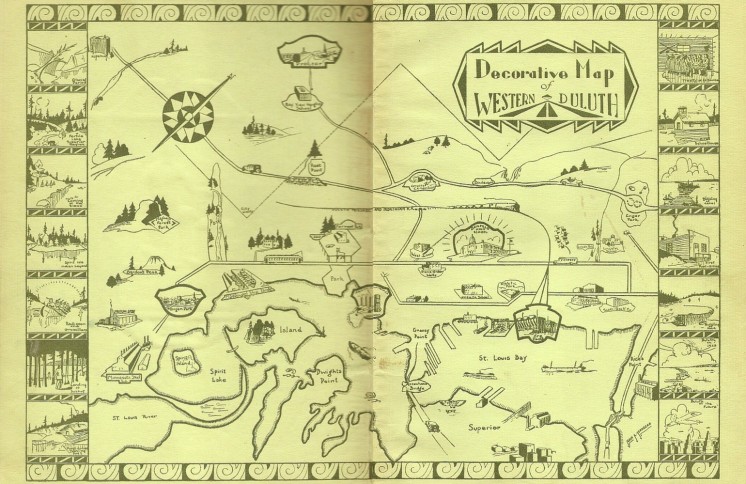 Decorative Map of Western Duluth