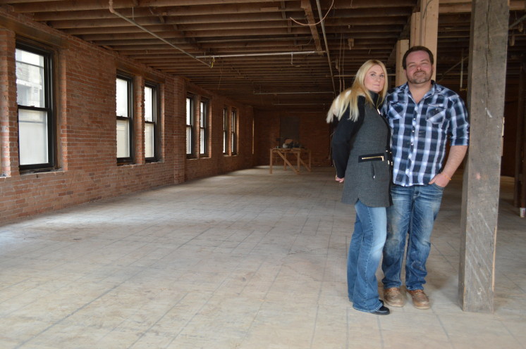 Michelle and Mitchell Holmes are renovating the old Gardner Hotel floor by floor.