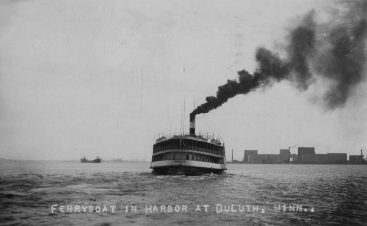 Ferryboat in Harbor at Duluth Minn