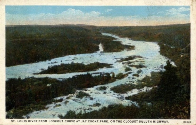 St. Louis River from Lookout Curve at Jay Cooke Park 1926