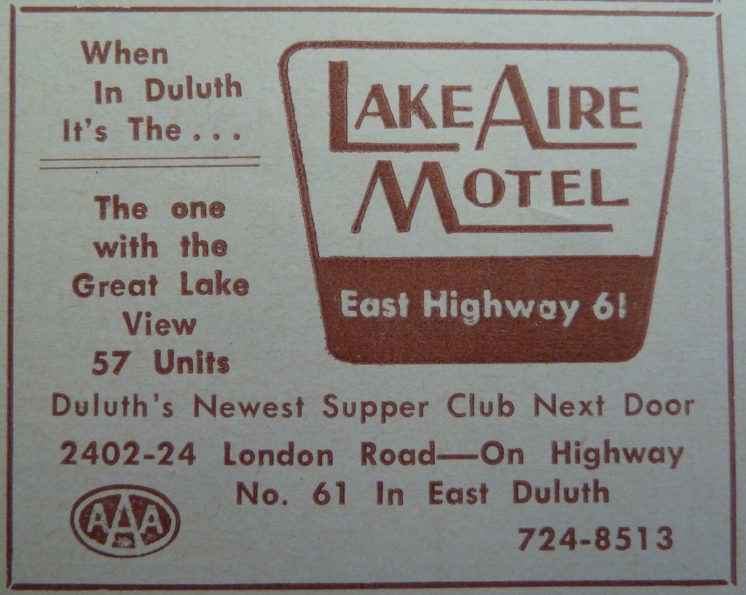Lake Aire Motel ad