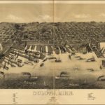 Perspective Map of Duluth in 1887