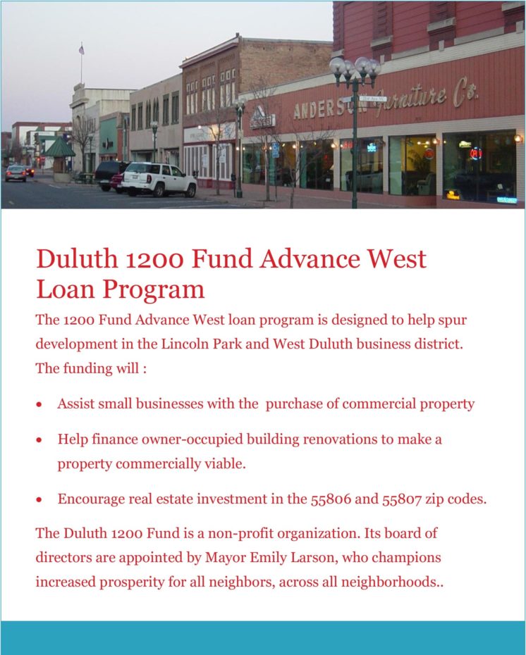 Duluth 1200 Fund Advance West Loan Program 2