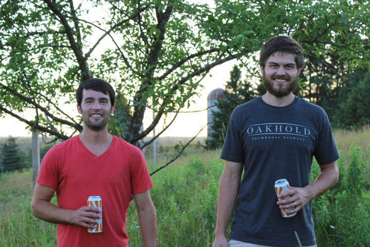 Levi Loesch and Caleb Levar of Oakhold Farmhouse Brewery