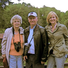 Valerie Coit (right) with her dad Bill and her mom  