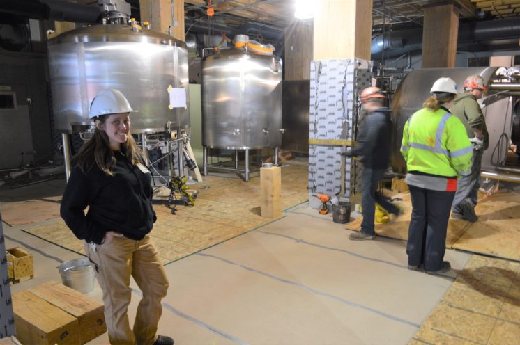 Hoops Brewing Head Brewer Melissa Rainville stirred the hops at Fitgers Brewhouse for three years before signing on to the Hoops Brewing project