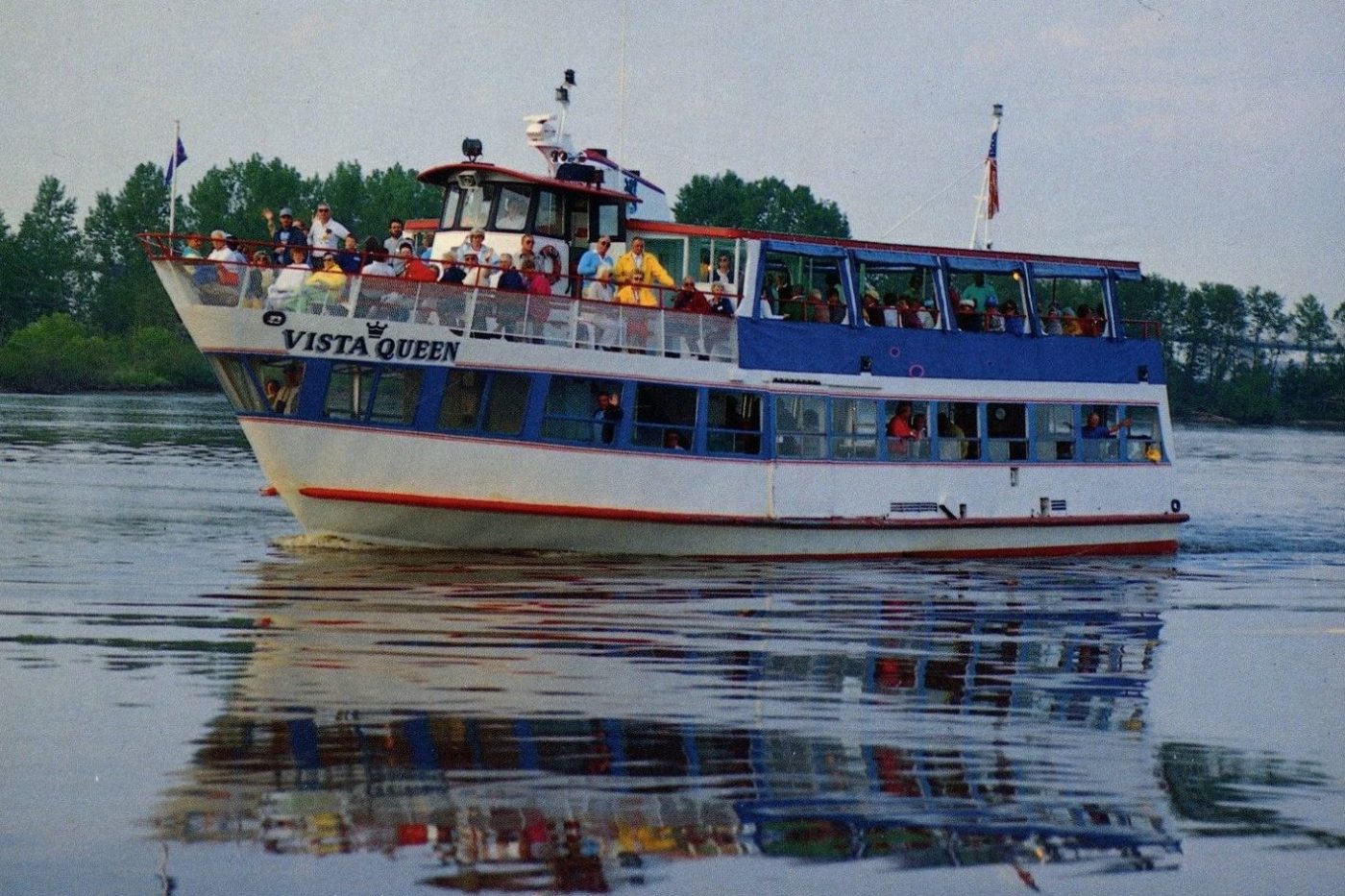 Postcard Flamingo Excursion Sightseeing Tour Superior Duluth Harbor Wiscons 95-1 