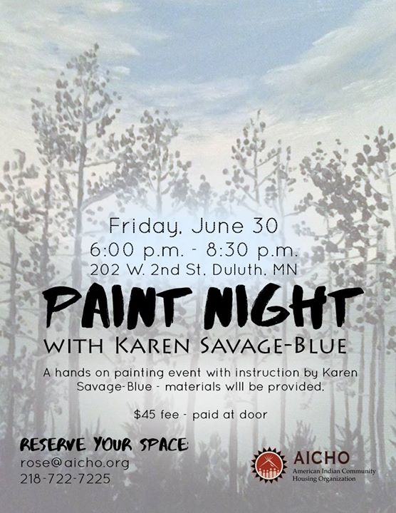 Paint Night with Karen Savage  Blue Perfect Duluth Day