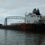 Freighter American Spirit runs aground near Aerial Lift Bridge