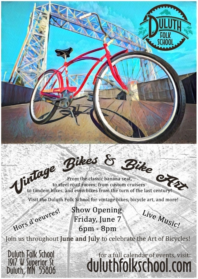 Vintage Bikes And Bike Art Opening Perfect Duluth Day