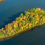 Scenic Fall Aerial Footage from Itasca County