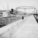 S.S. North West fictitiously entering Duluth Harbor circa 1906