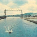 Postcard from the Duluth Shipping Canal and Aerial Lift Bridge