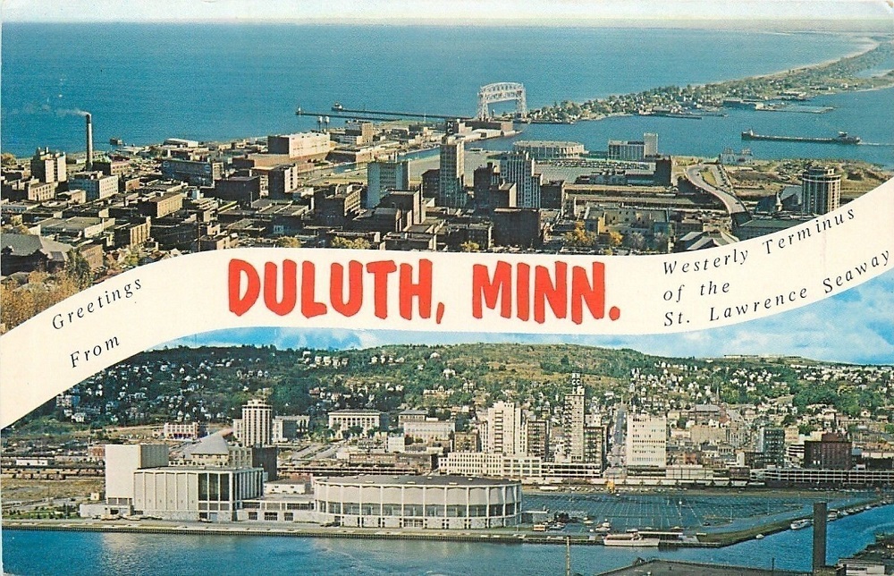 Duluth Minnesota Lake Avenue collectors postcard 