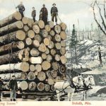 Postcard from a Logging Scene in Duluth