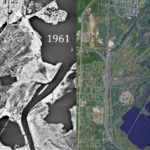 Duluth aerial photos, then and now, compared and combined