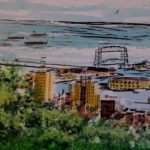 Duluth Waterfront Painting by Erna Ullrich