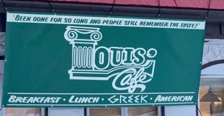 Original Louis' Cafe sign