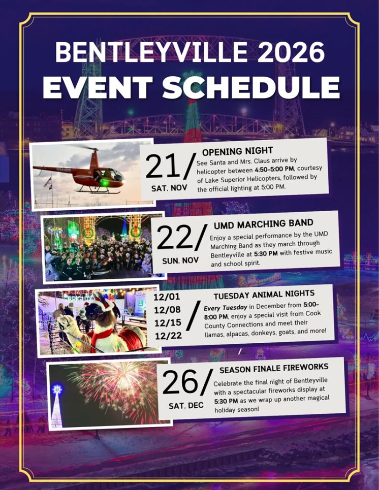 Bentleyville 2026 Event Schedule