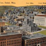 Postcard from a Bird’s-eye View of the Duluth Post Office in 1916