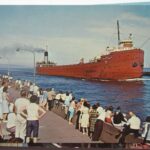 Postcard from a Giant Freighter in Duluth Ship Canal
