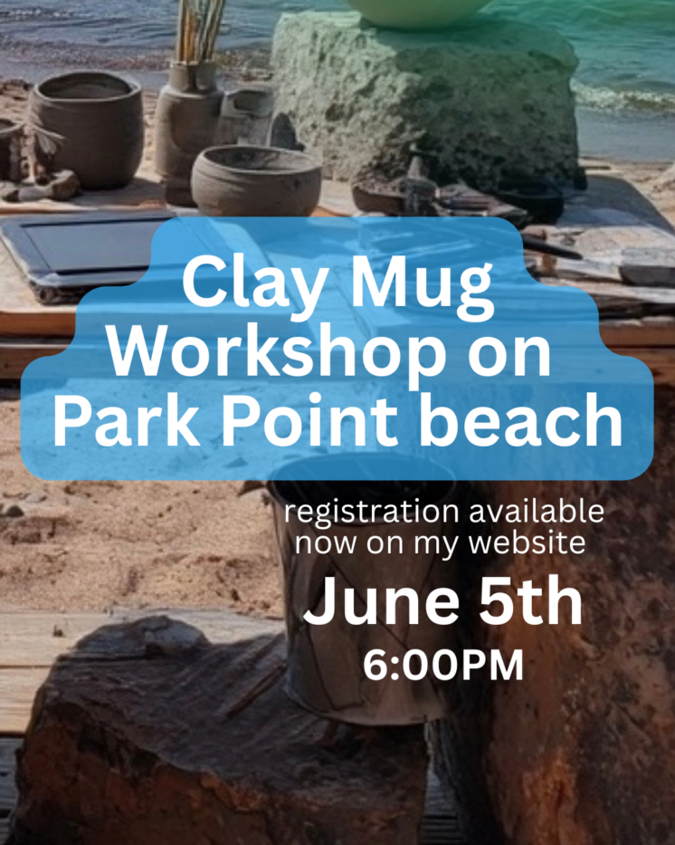 Clay Mug Workshop on the Park Point Ginger Juel Duluth mn June 5th