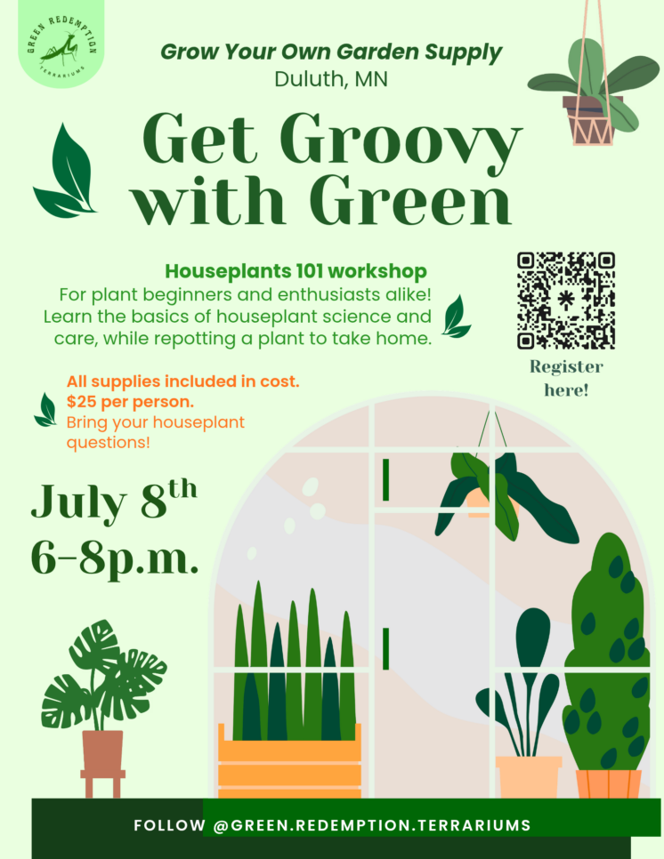 Grow your own Get Groovy w Green flyer