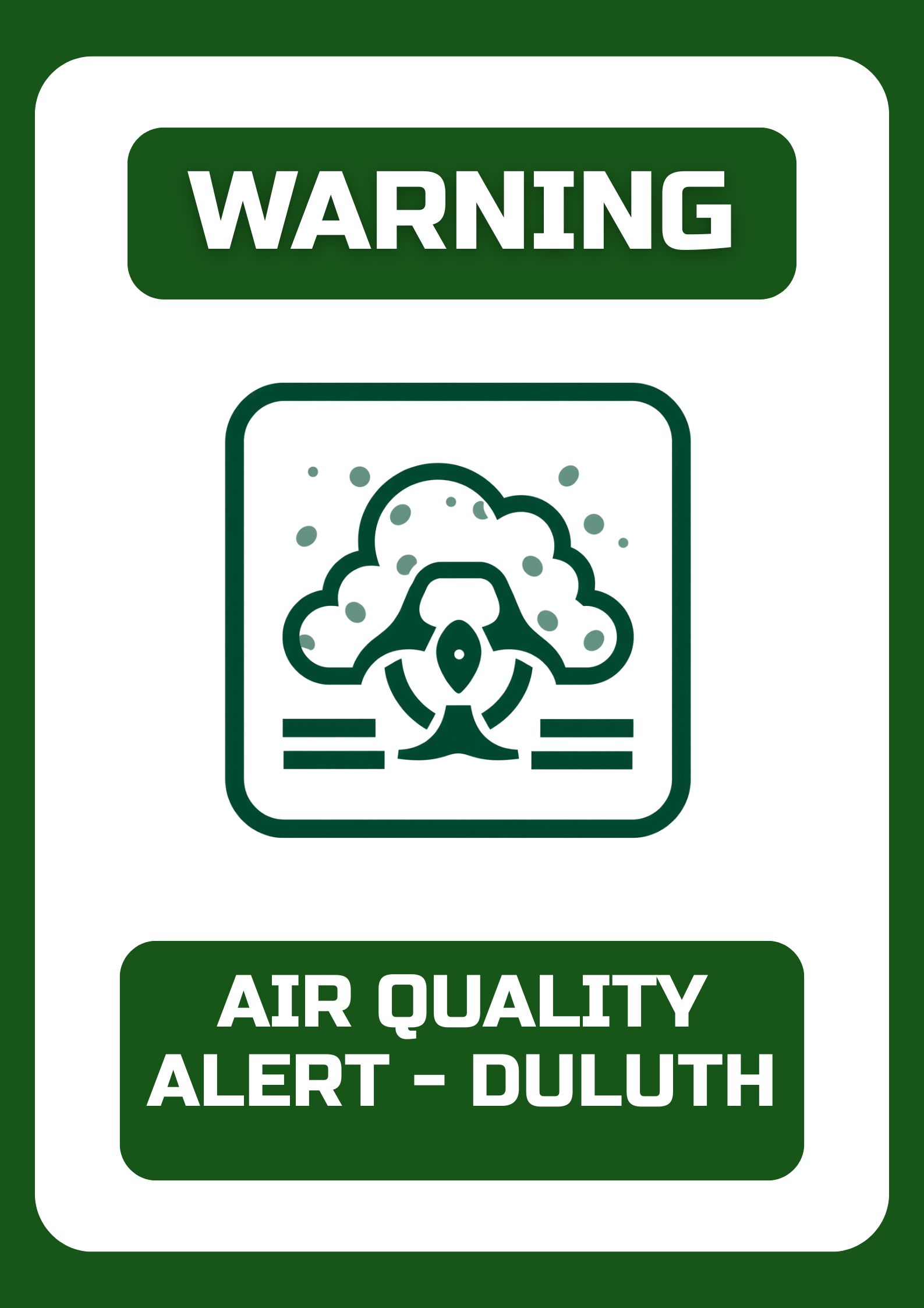 Duluth Air Quality Warning