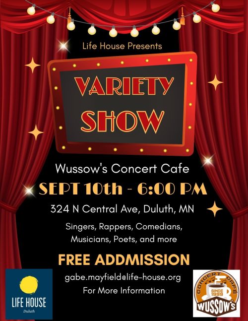 Red And Black Retro Playful Talent Show Flyer