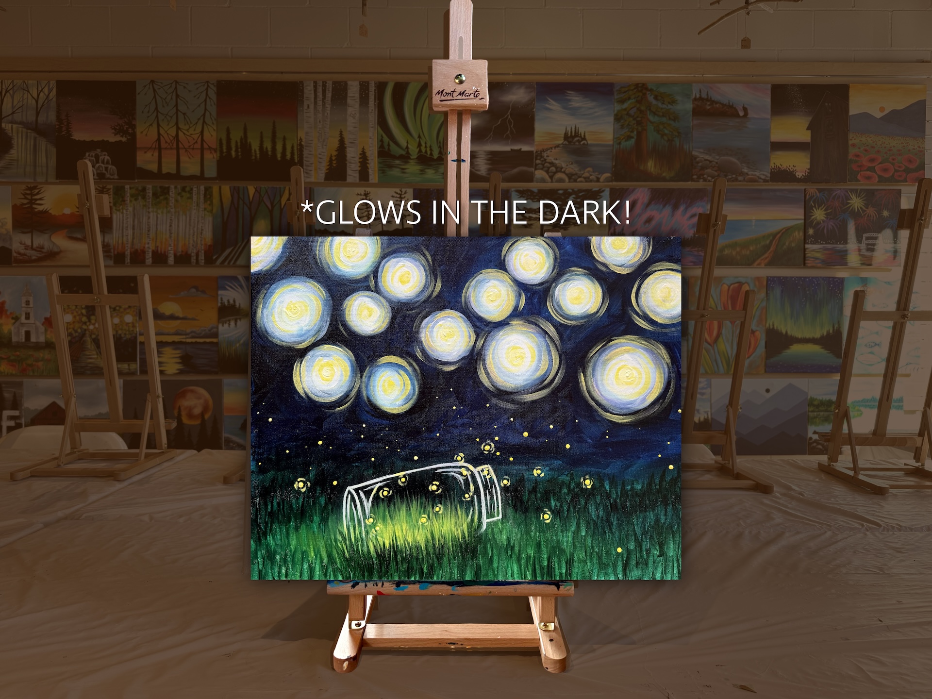 Glow fireflies for ad