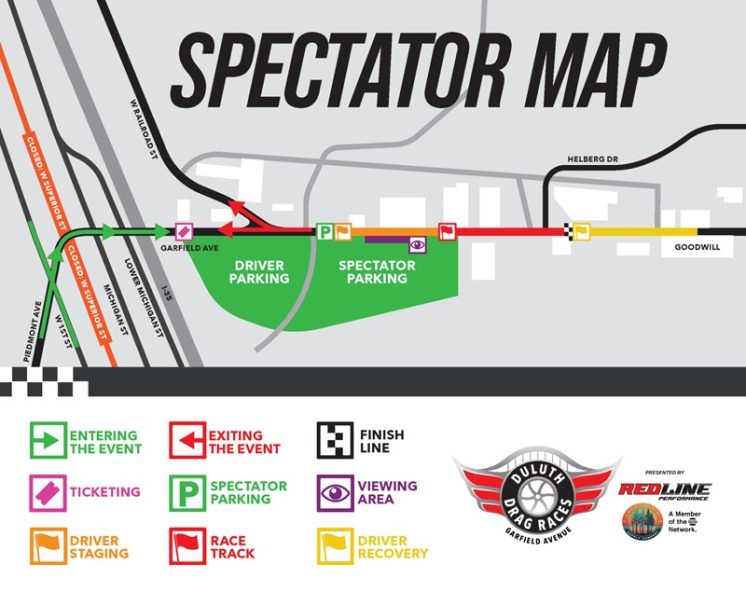 Duluth Drag Race Spectator Map
