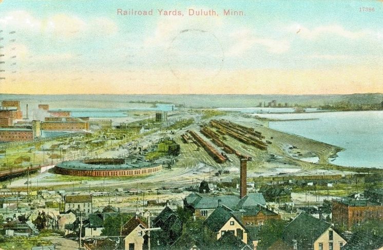 Postcard from the Railroad Yards in Duluth Postcard from the Railroad Yards in Duluth