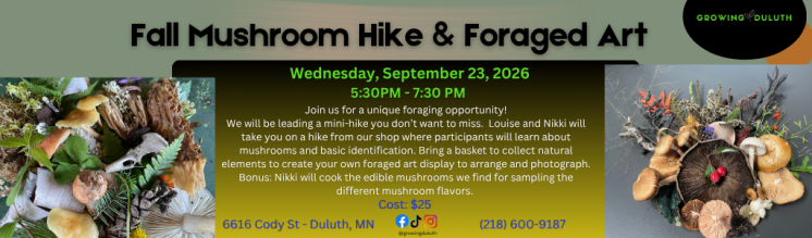 Mushroom Hike and Foraging Art (1024 x 300 px)