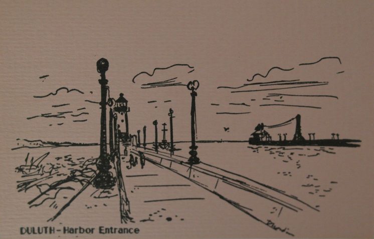 Duluth Harbor Entrance Dunn Nordin Postcard