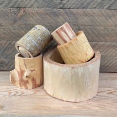 Green Wood Shrink Boxes