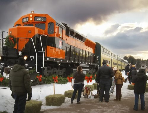 Holiday Train With Garland